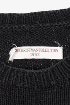 Vintage Black Unknown Santa Placing Presents Ugly Christmas Pullover (1990s)
