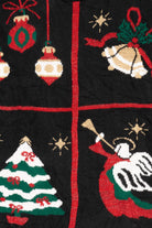 Vintage Black Holiday Time Ugly Christmas Pullover (1980s)
