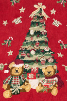 Vintage Red Heirloom Collectible Tree And Teddy Bears Ugly Christmas Pullover (2000s)
