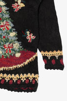 Vintage Black Tiara International Tree Ugly Christmas Pullover (2000s)