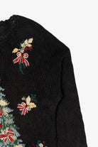 Vintage Black Tiara International Tree Ugly Christmas Pullover (2000s)