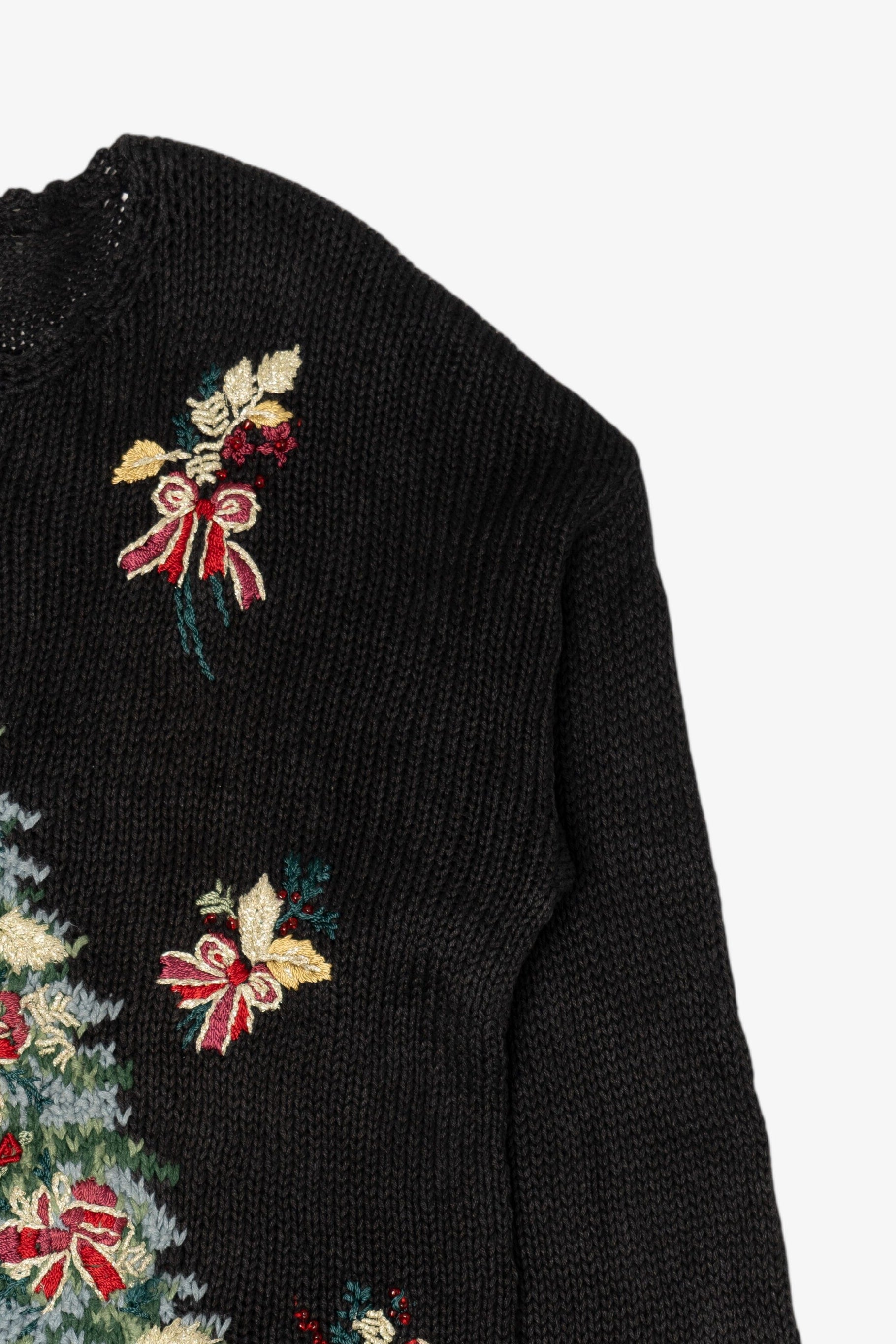 Vintage Black Tiara International Tree Ugly Christmas Pullover (2000s)