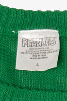 Striped Green Peanuts Snoopy "Just Chillin'" Ugly Christmas Pullover (2010s)