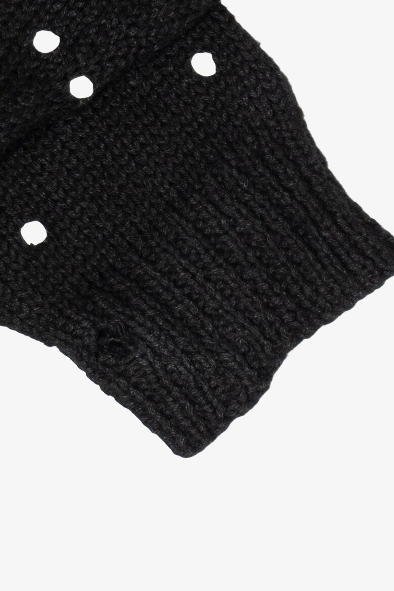 Vintage Hand Knit Black Marisa Christina Polar Bear Ugly Christmas Pullover (1990s)