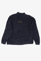 Vintage Navy Blue Talbots Saint Nick Ugly Christmas Pullover (1990s)
