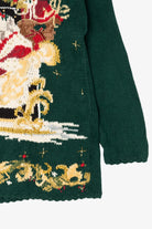 Vintage Green Heirloom Collectibles Santa Ugly Christmas Pullover (1990s)