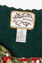Vintage Green Heirloom Collectibles Santa Ugly Christmas Pullover (1990s)