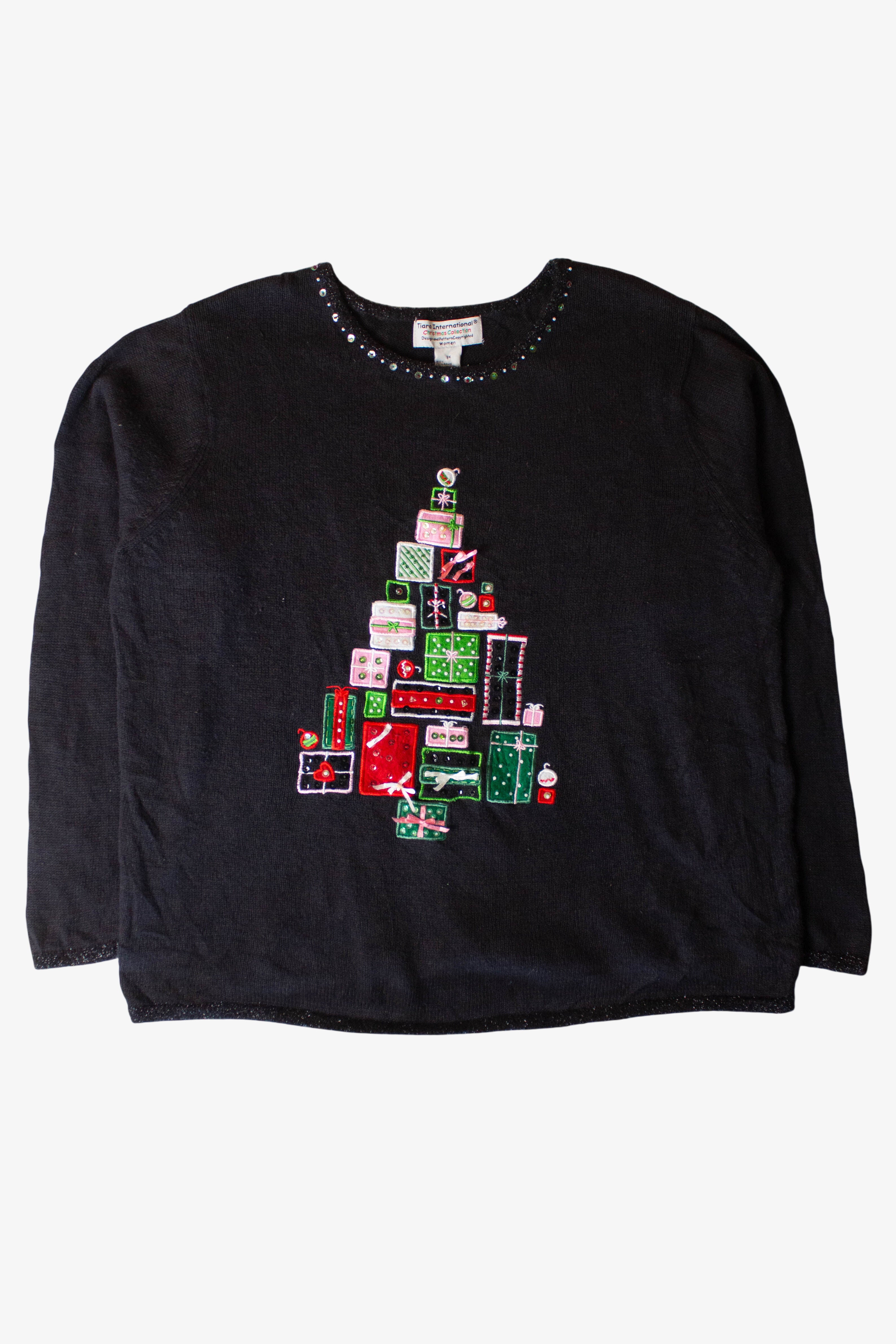 Vintage Gift Tree Ugly Christmas Sweater (2000s)