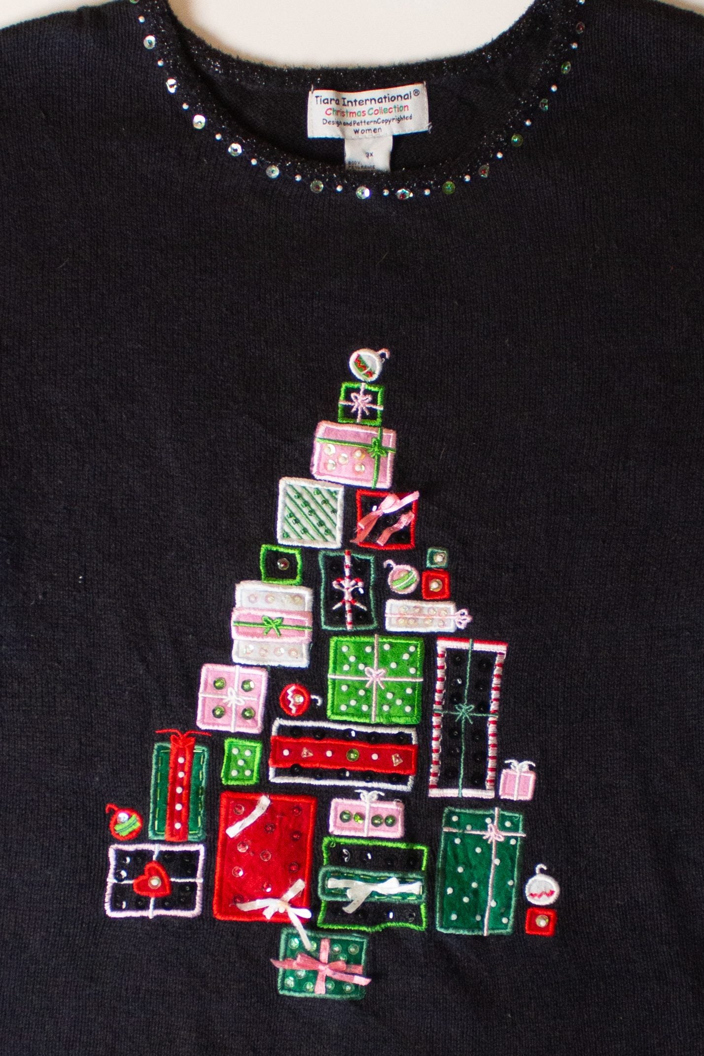 Vintage Gift Tree Ugly Christmas Sweater (2000s)