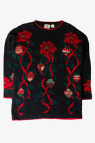Vintage Black Ornaments Ugly Christmas Sweater (1990s)