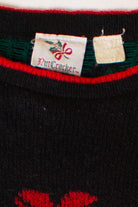 Vintage Black Ornaments Ugly Christmas Sweater (1990s)