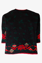 Vintage Black Ornaments Ugly Christmas Sweater (1990s)