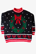Vintage Turtleneck Wreath Ugly Christmas Sweater (1990s)