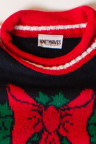 Vintage Turtleneck Wreath Ugly Christmas Sweater (1990s)