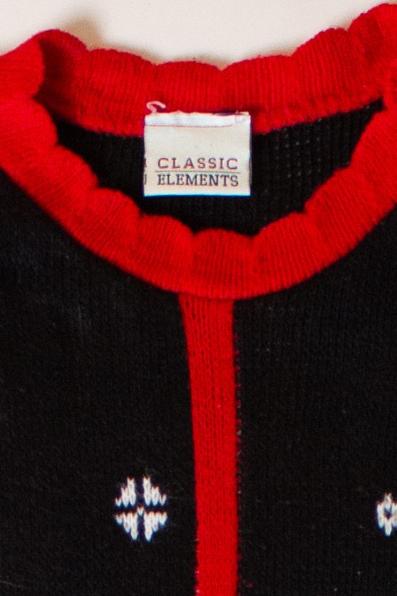 Vintage Classic Elements Stocking Bears Ugly Christmas Sweater (1990s)