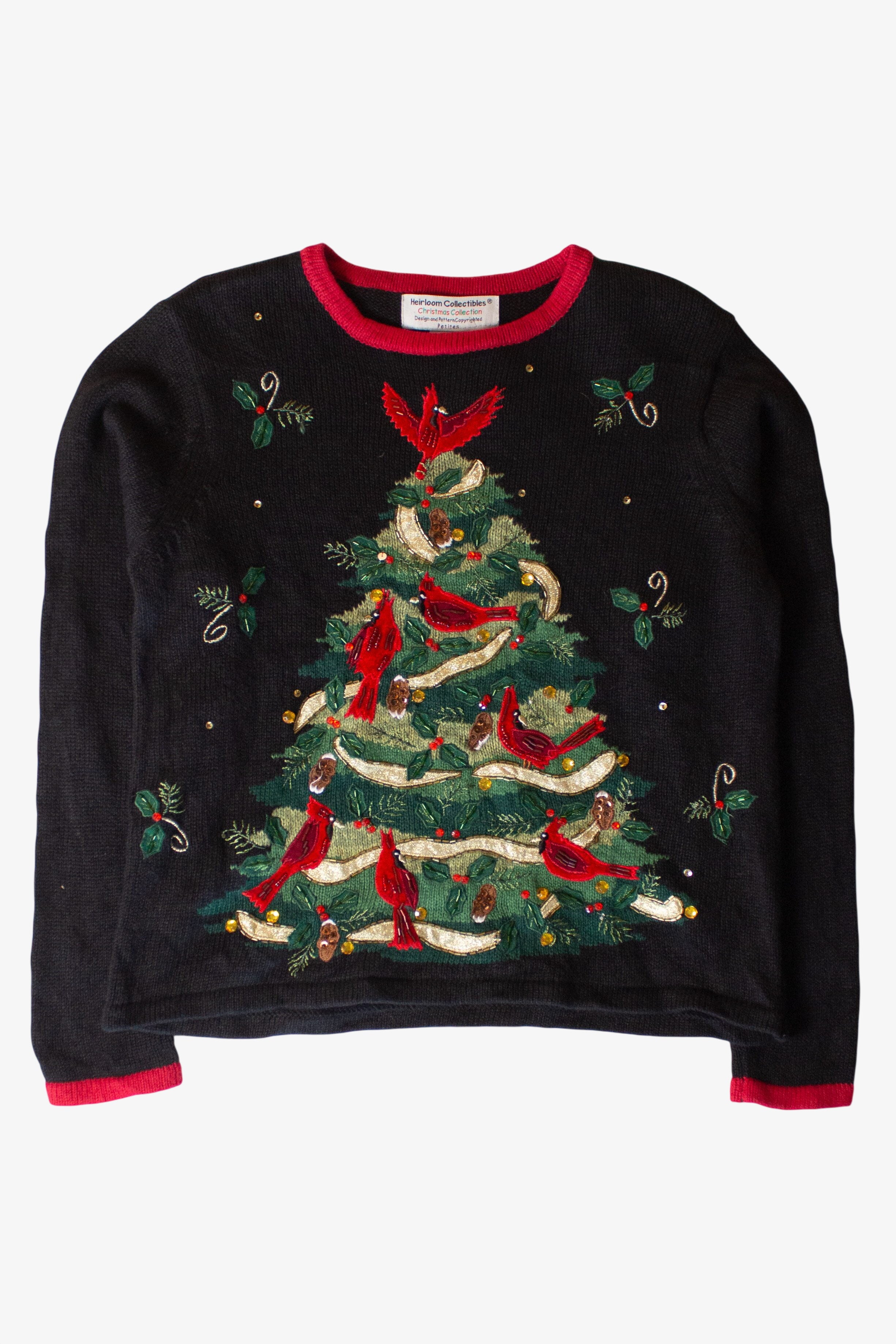Vintage Cardinal Tree Ugly Christmas Sweater (1990s)