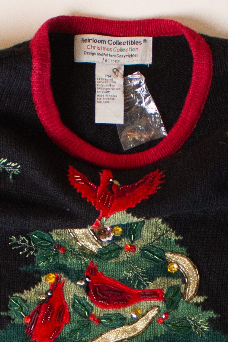Vintage Cardinal Tree Ugly Christmas Sweater (1990s)