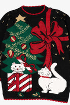 Vintage Black Unknown Cats Ugly Christmas Pullover (1990s)