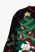 Vintage Black Unknown Cats Ugly Christmas Pullover (1990s)