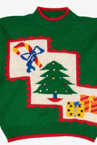 Vintage Green Boundary Waters Ugly Christmas Pullover (1980s)