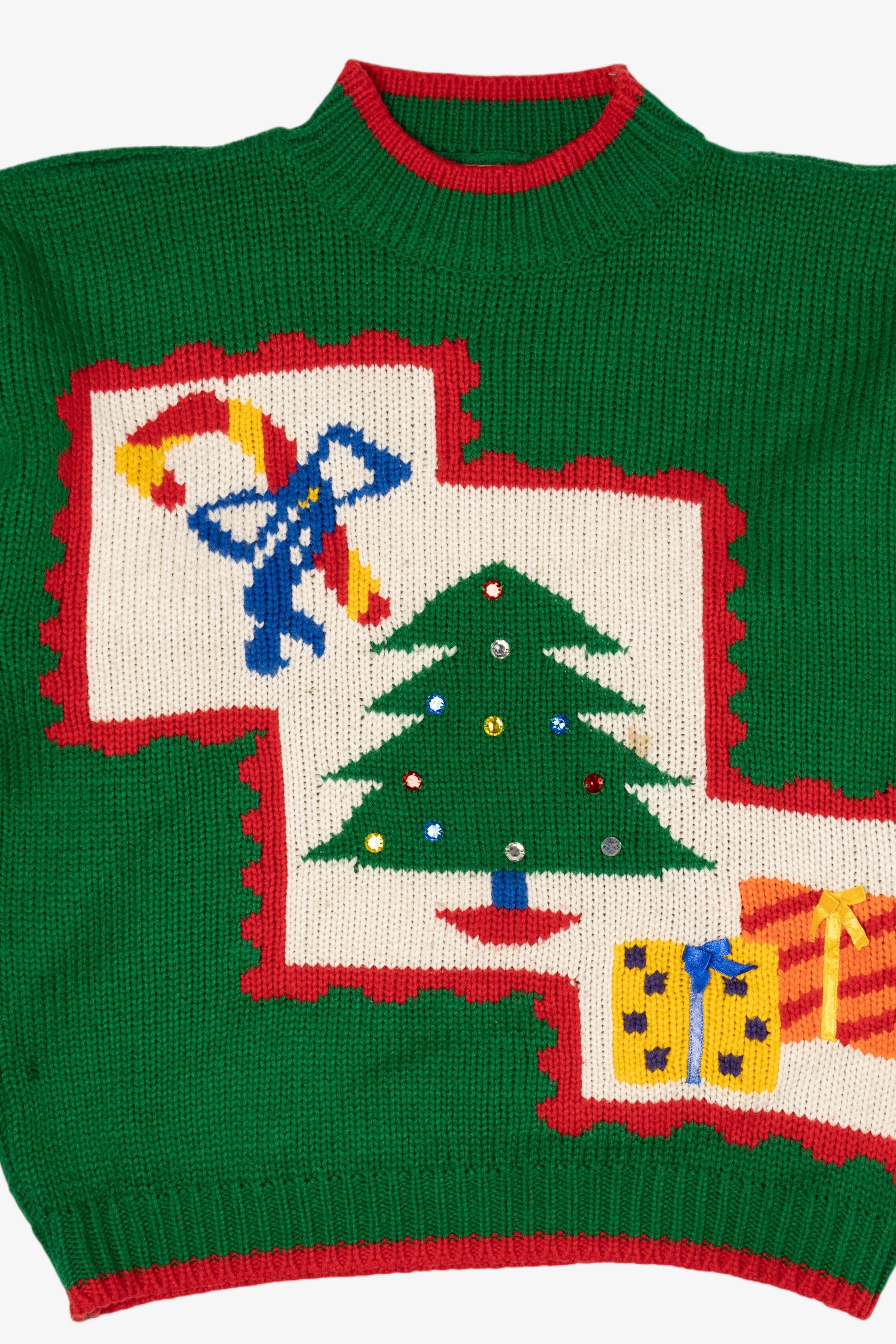 Vintage Green Boundary Waters Ugly Christmas Pullover (1980s)