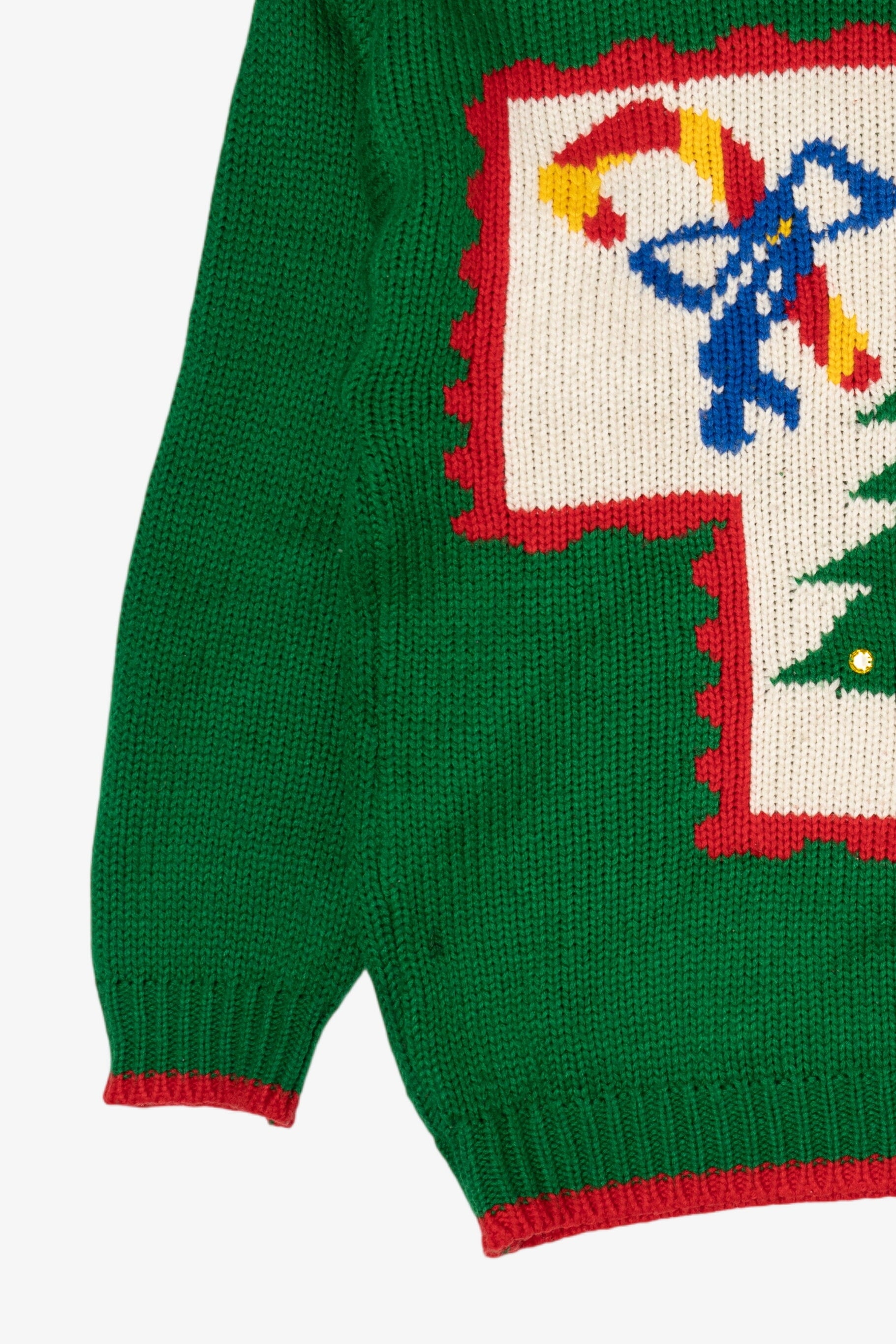 Vintage Green Boundary Waters Ugly Christmas Pullover (1980s)