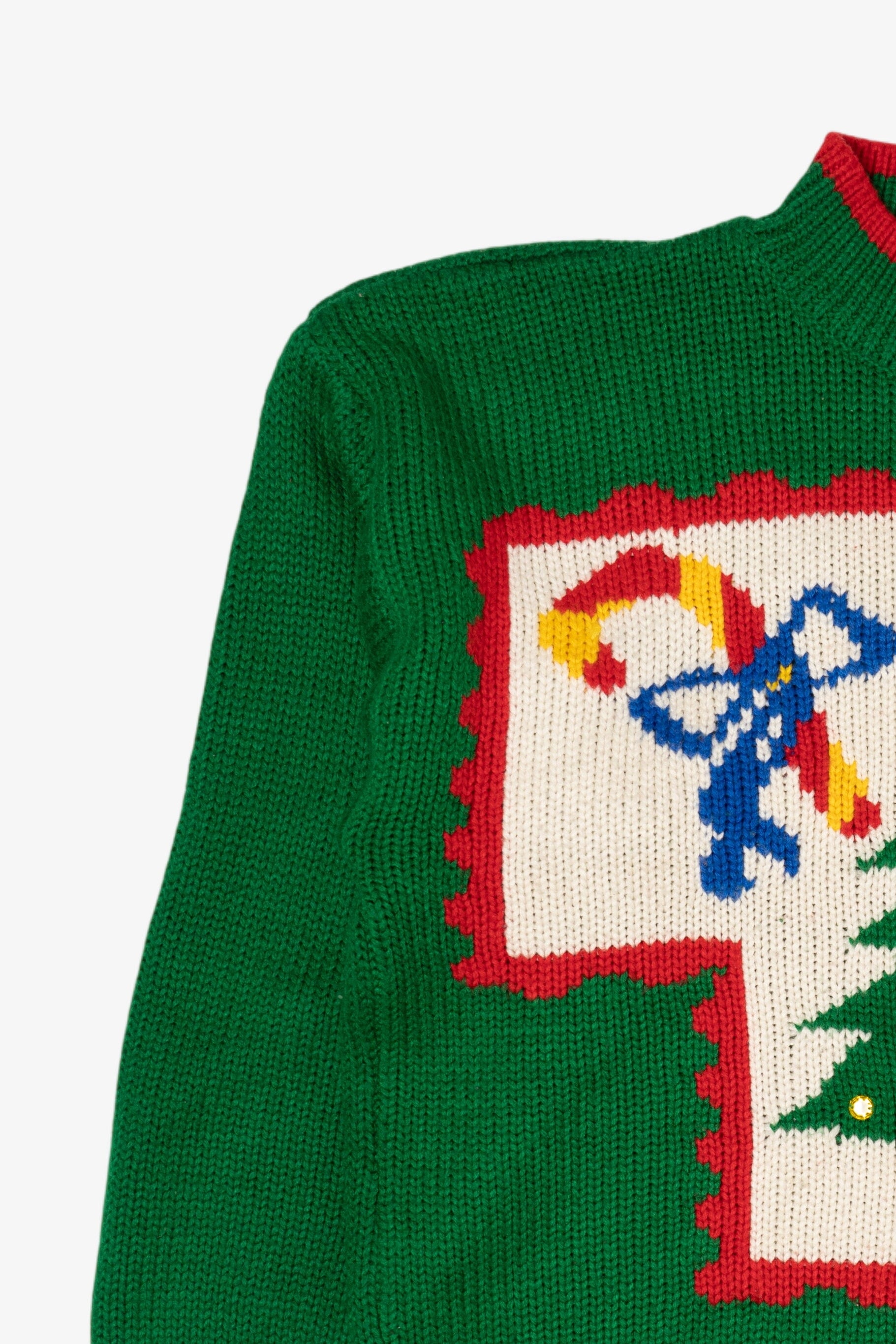 Vintage Green Boundary Waters Ugly Christmas Pullover (1980s)