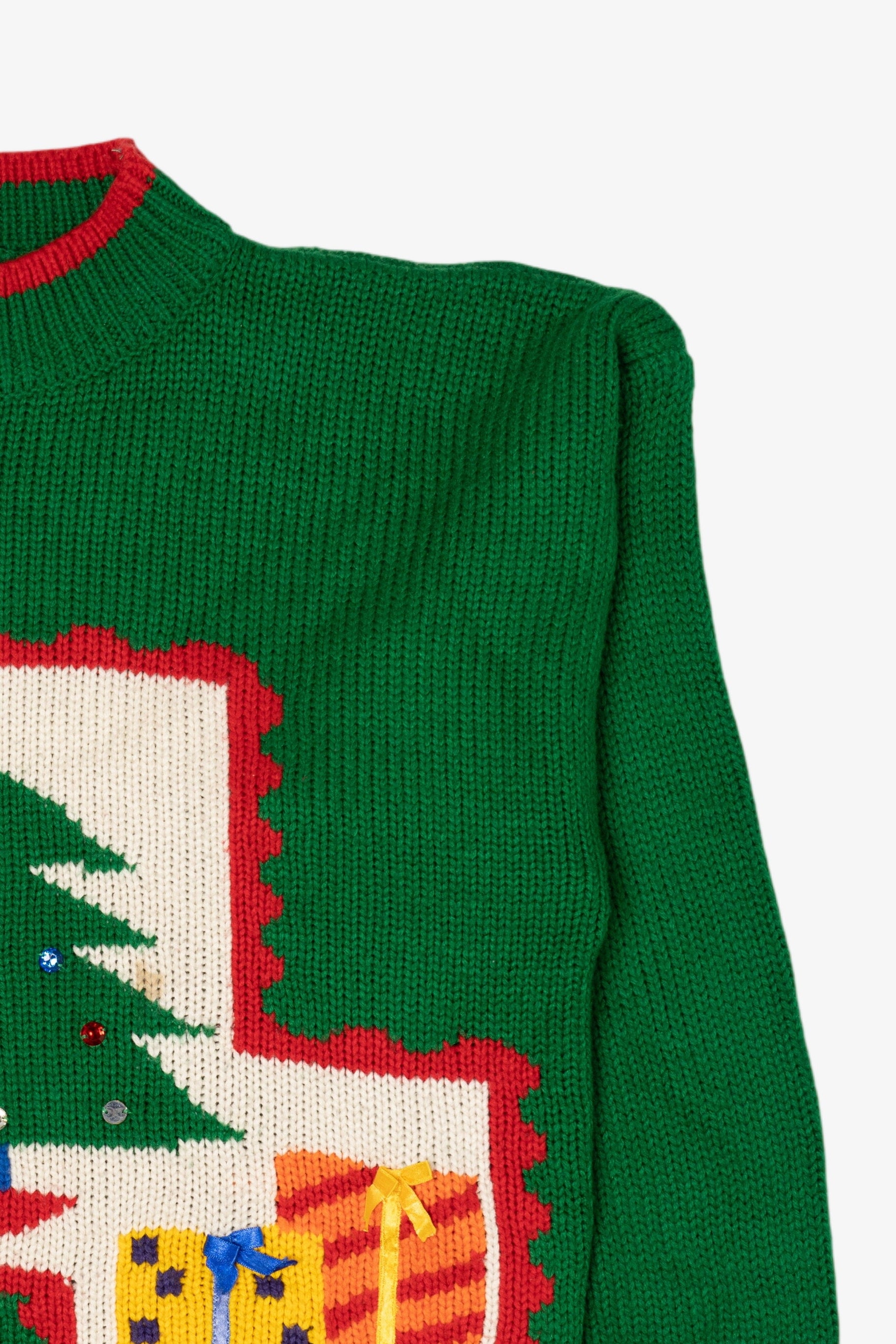Vintage Green Boundary Waters Ugly Christmas Pullover (1980s)