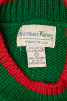 Vintage Green Boundary Waters Ugly Christmas Pullover (1980s)