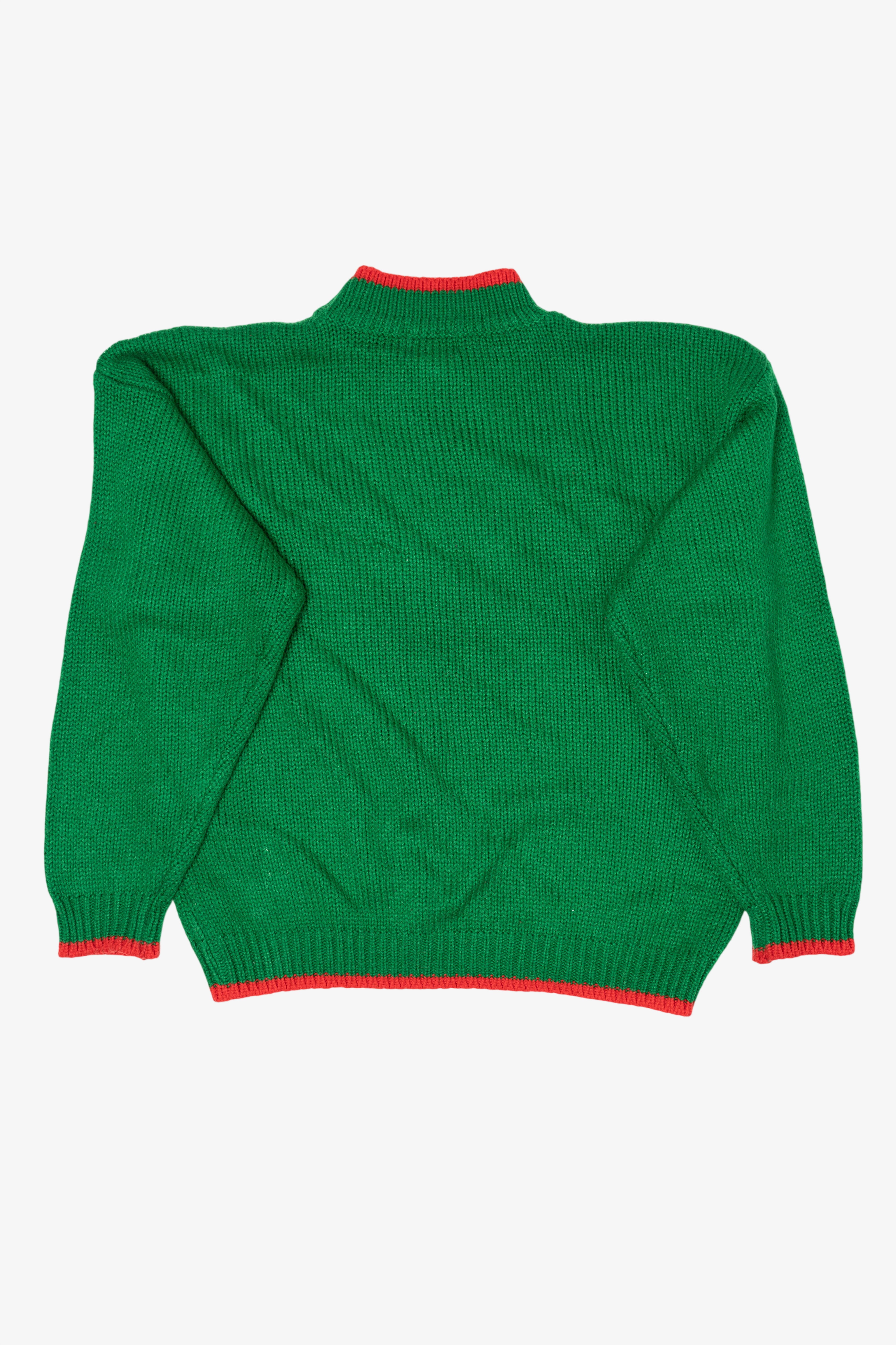 Vintage Green Boundary Waters Ugly Christmas Pullover (1980s)
