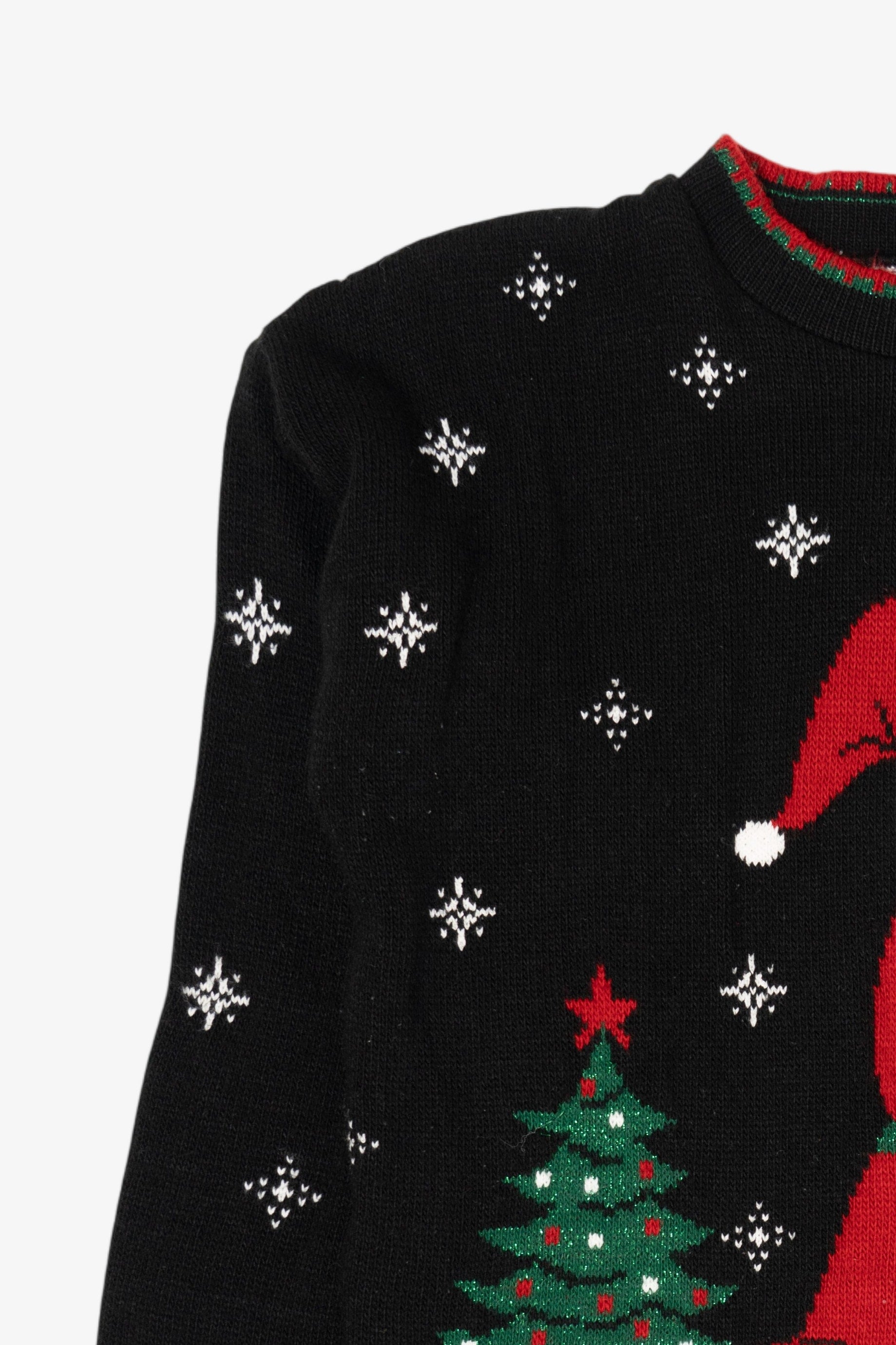 Vintage Black Santa Ugly Christmas Pullover (1990s)