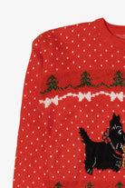 Vintage Red Easton Park Dogs Ugly Christmas Pullover (1980s)
