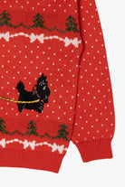 Vintage Red Easton Park Dogs Ugly Christmas Pullover (1980s)