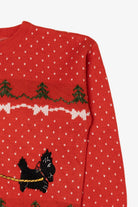 Vintage Red Easton Park Dogs Ugly Christmas Pullover (1980s)