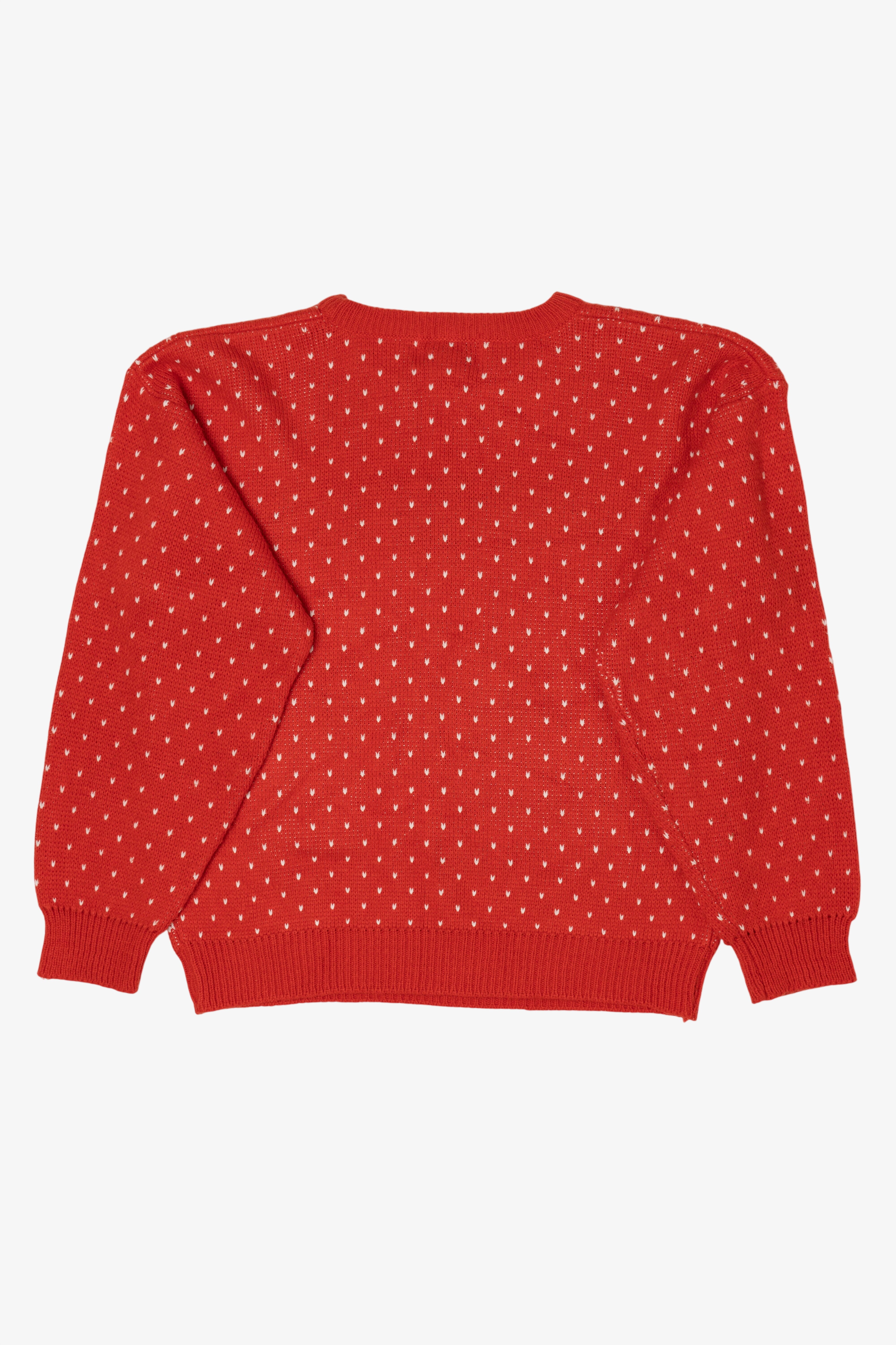 Vintage Red Easton Park Dogs Ugly Christmas Pullover (1980s)