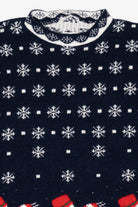 Vintage Navy Blue Snowmen Ugly Christmas Pullover (1990s)