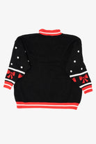 Vintage Black Knitwaves Wreaths Ugly Christmas Pullover (1980s)