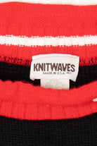 Vintage Black Knitwaves Wreaths Ugly Christmas Pullover (1980s)