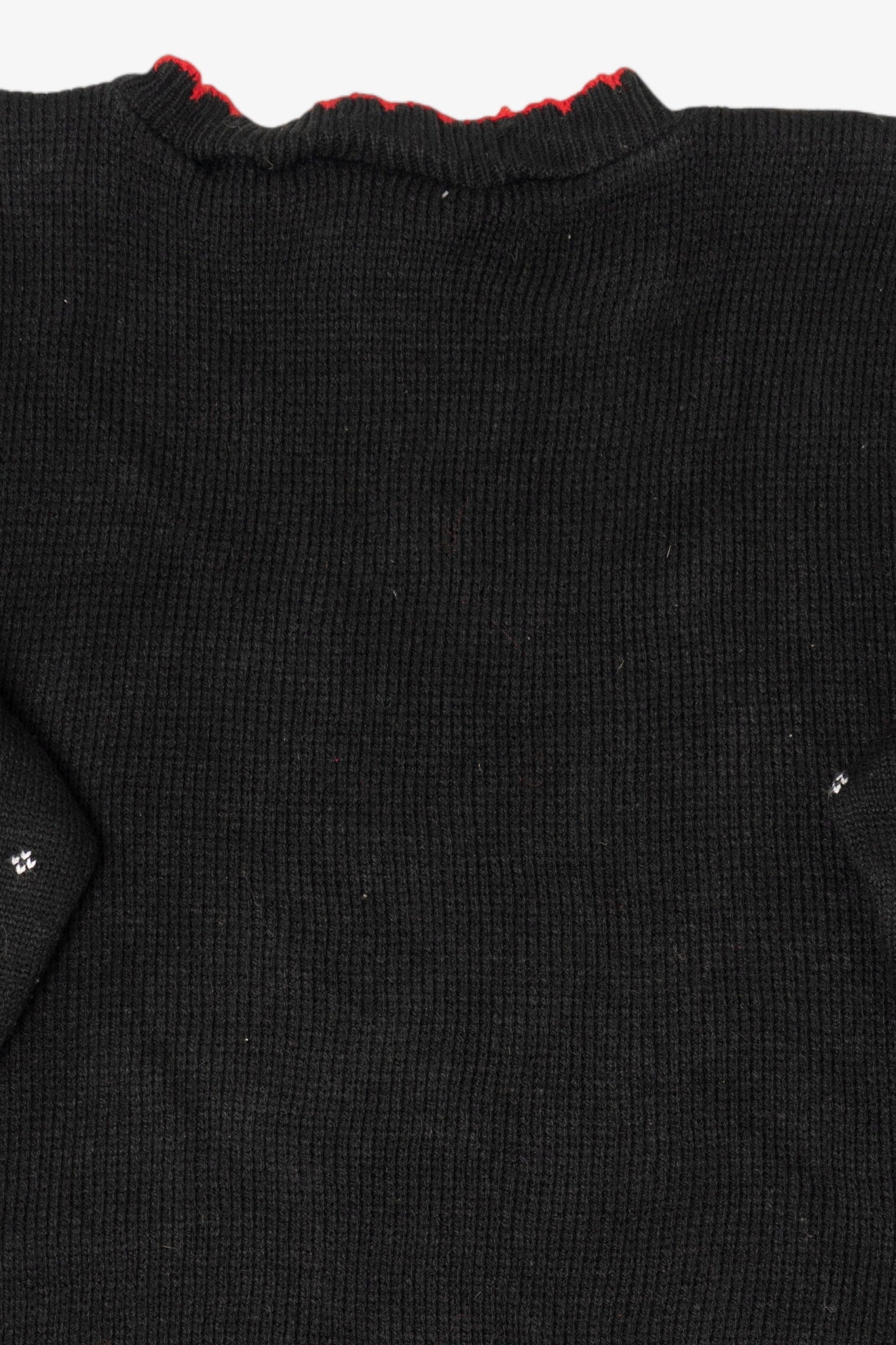 Vintage Black Holiday Time Teddy Bear Ugly Christmas Pullover (1990s)