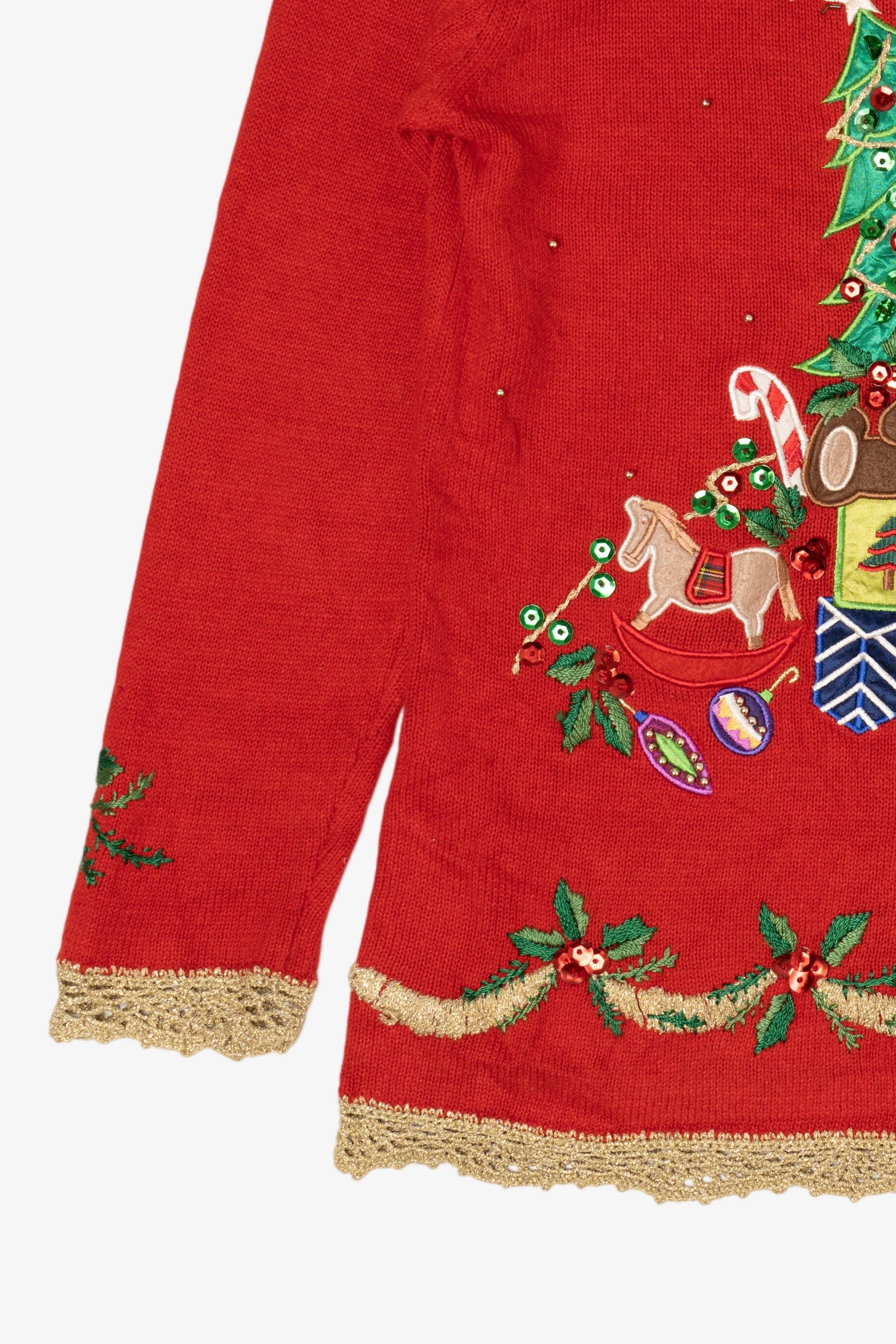 Vintage Red Kikit Presents Cowl Turtleneck Ugly Christmas Pullover (2000s)