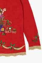 Vintage Red Kikit Presents Cowl Turtleneck Ugly Christmas Pullover (2000s)