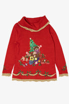 Vintage Red Kikit Presents Cowl Turtleneck Ugly Christmas Pullover (2000s)