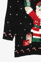 Vintage Black Nutcracker Santa Ugly Christmas Pullover (1980s)