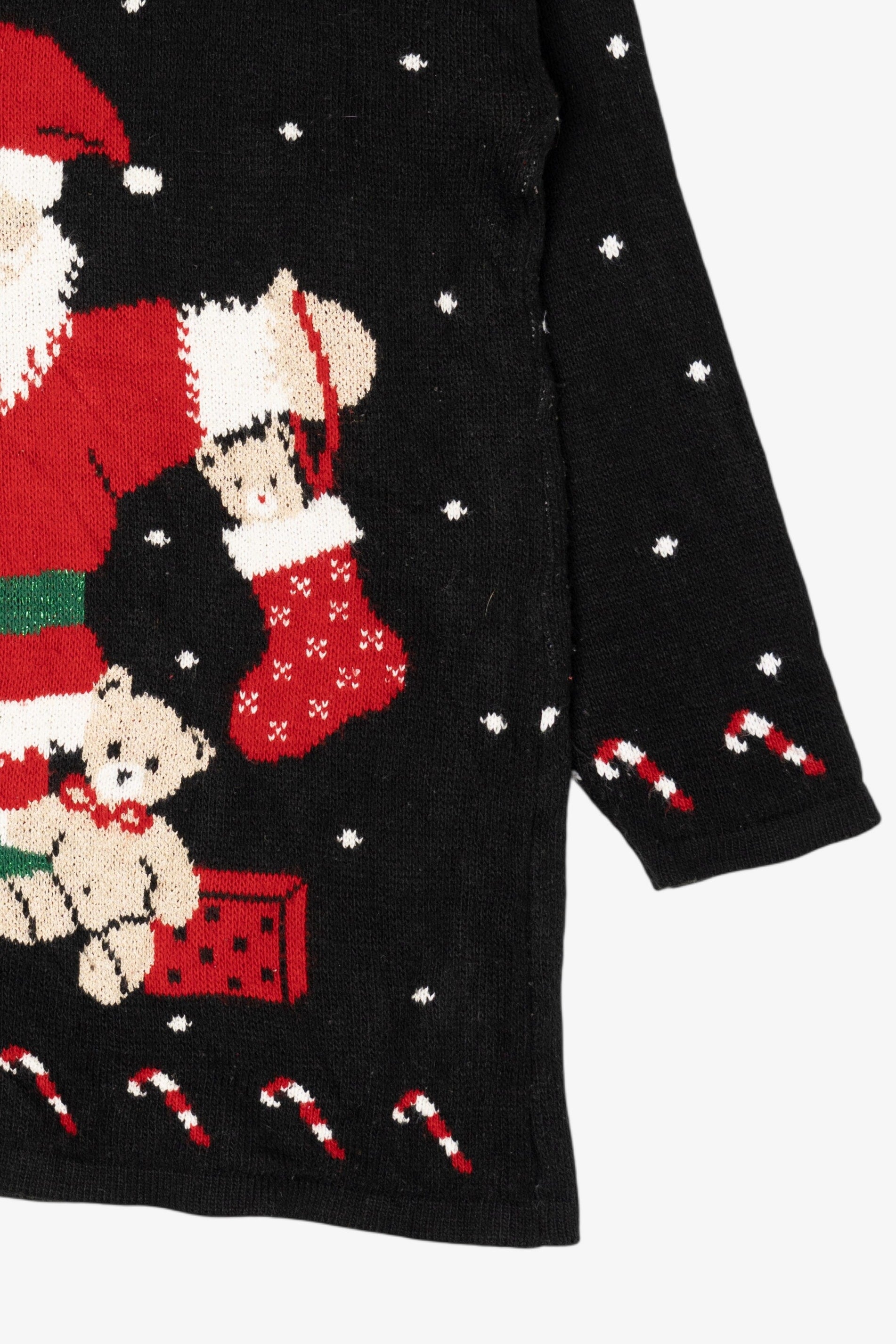 Vintage Black Nutcracker Santa Ugly Christmas Pullover (1980s)