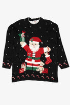 Vintage Black Nutcracker Santa Ugly Christmas Pullover (1980s)