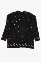 Vintage Black Nutcracker Santa Ugly Christmas Pullover (1980s)