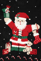 Vintage Black Nutcracker Santa Ugly Christmas Pullover (1980s)