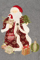 Gray CJ Banks Hand Embroidered Santa Ugly Christmas Pullover (2010s)