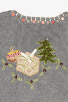Gray CJ Banks Hand Embroidered Santa Ugly Christmas Pullover (2010s)