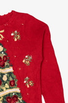 Vintage Red Presents Under The Trees Ugly Christmas Pullover (1990s)